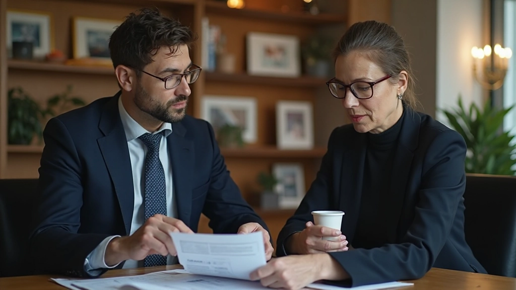 Finančný poradca konzultuje s klientom nad finančným plánom