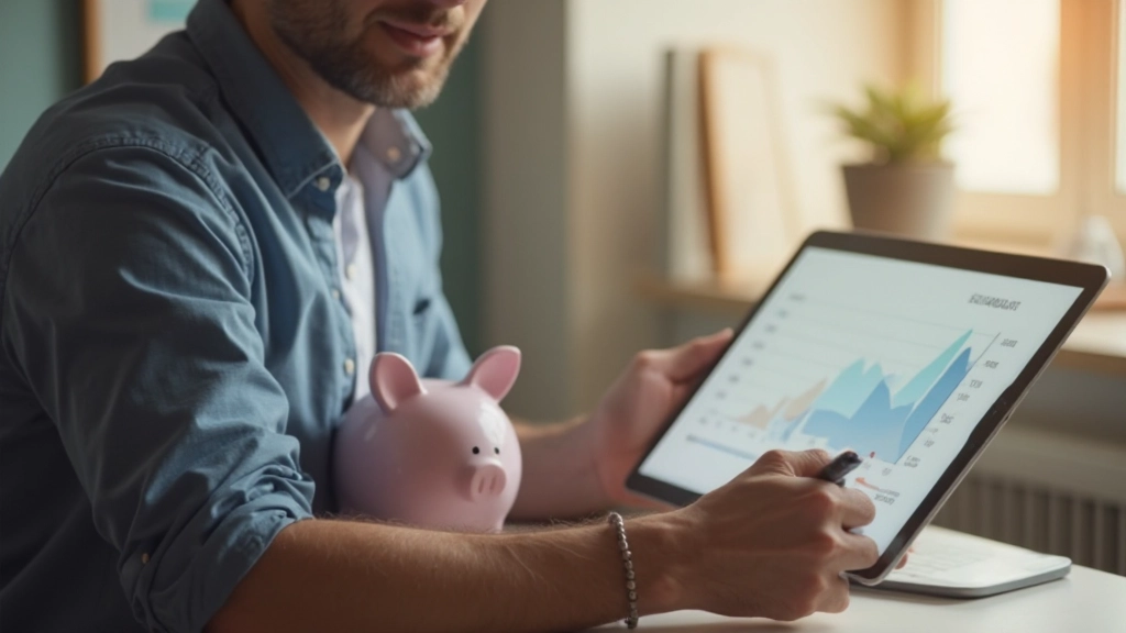 Vizualizácia budovania úspor s rastúcim stĺpcom peňazí