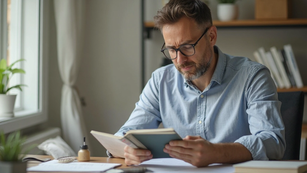 Čitateľ študuje finančné knihy a vzdelávacie materiály